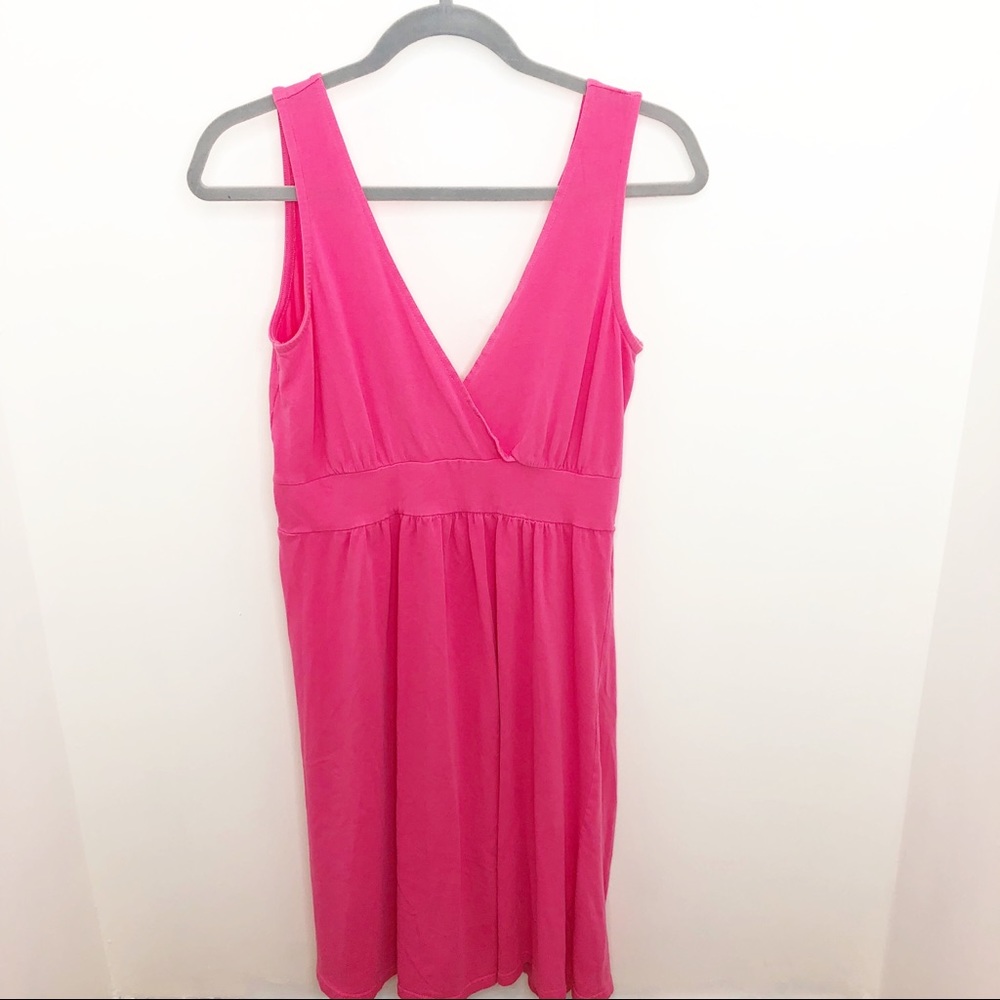 Columbia Vneck Casual Dress Pink Small